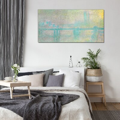 Tableau imprimé sur verre Matin d'hiver sur la rivière