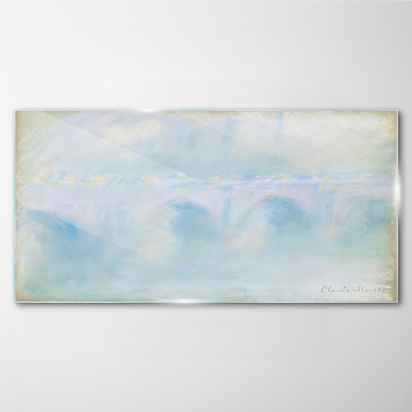 Tableau photo sur verre Pont dans le brouillard