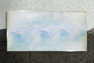 Tableau photo sur verre Pont dans le brouillard