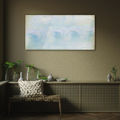 Tableau photo sur verre Pont dans le brouillard