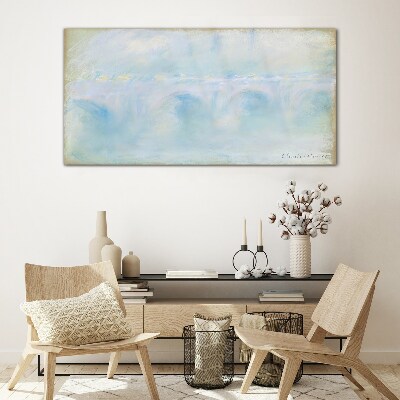 Tableau photo sur verre Pont dans le brouillard