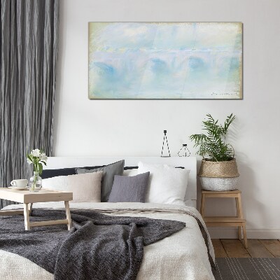 Tableau photo sur verre Pont dans le brouillard