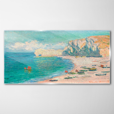 Tableau en verre Plage sous le soleil de Normandie
