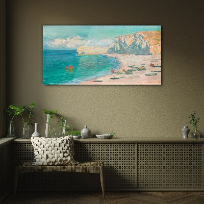 Tableau en verre Plage sous le soleil de Normandie