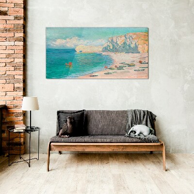 Tableau en verre Plage sous le soleil de Normandie