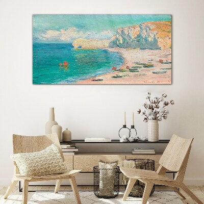 Tableau en verre Plage sous le soleil de Normandie