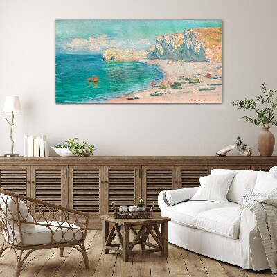 Tableau en verre Plage sous le soleil de Normandie