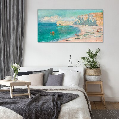 Tableau en verre Plage sous le soleil de Normandie