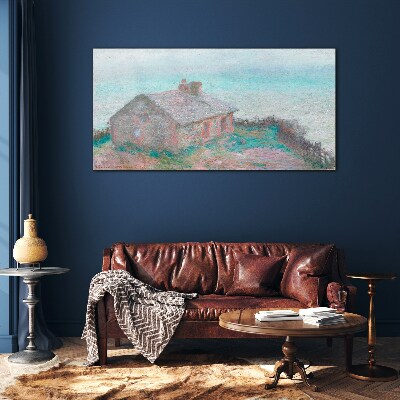 Tableau en verre Maison au bord de la mer