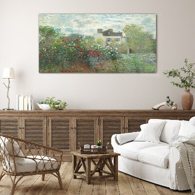 Tableau sur verre Le jardin de Montgeron