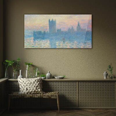 Tableau verre imprimé Coucher de soleil sur Londres