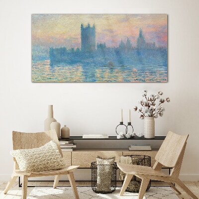 Tableau verre imprimé Coucher de soleil sur Londres