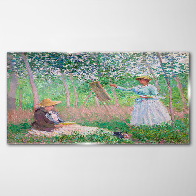 Tableau sur verre Peinture d'été en plein air
