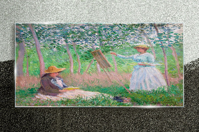 Tableau sur verre Peinture d'été en plein air