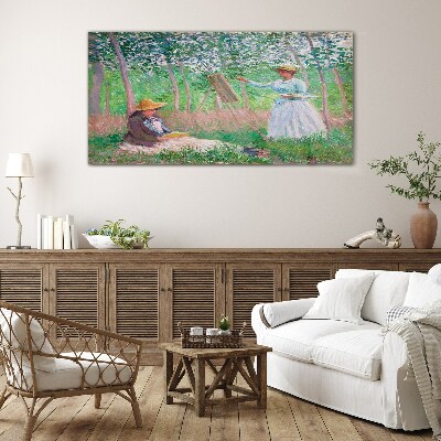 Tableau sur verre Peinture d'été en plein air