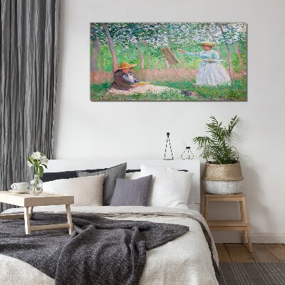 Tableau sur verre Peinture d'été en plein air