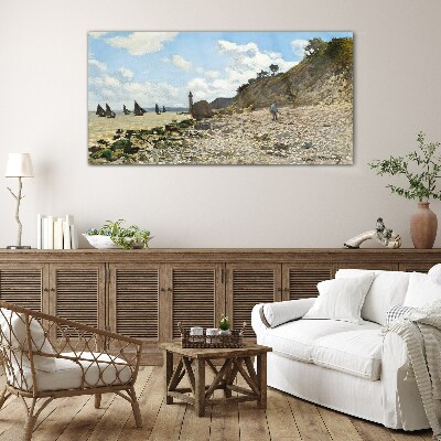 Tableau en verre Une côte tranquille avec un phare