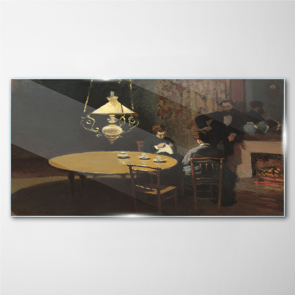 Tableau imprimé sur verre Soirée à table