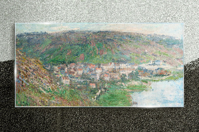 Tableau imprimé sur verre Paysage printanier au bord de la rivière