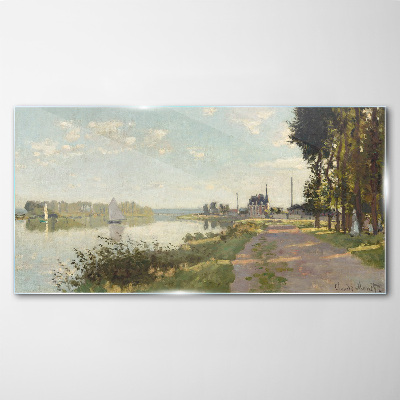 Tableau photo sur verre Un paysage paisible au bord de la rivière