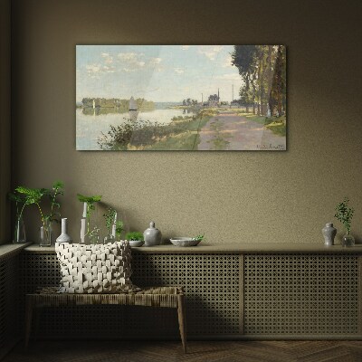 Tableau photo sur verre Un paysage paisible au bord de la rivière