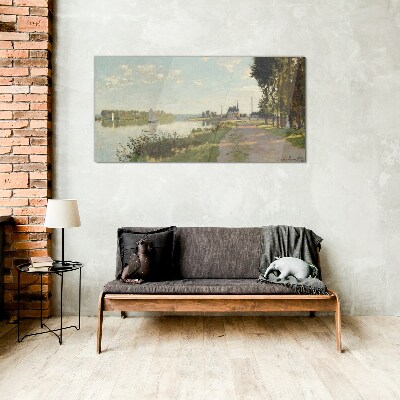 Tableau photo sur verre Un paysage paisible au bord de la rivière