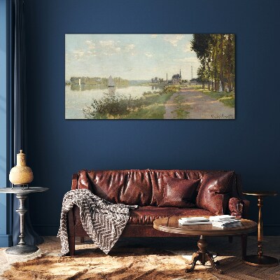 Tableau photo sur verre Un paysage paisible au bord de la rivière