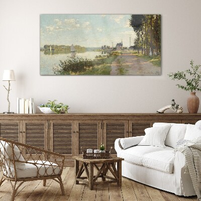 Tableau photo sur verre Un paysage paisible au bord de la rivière