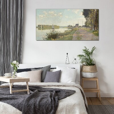 Tableau photo sur verre Un paysage paisible au bord de la rivière