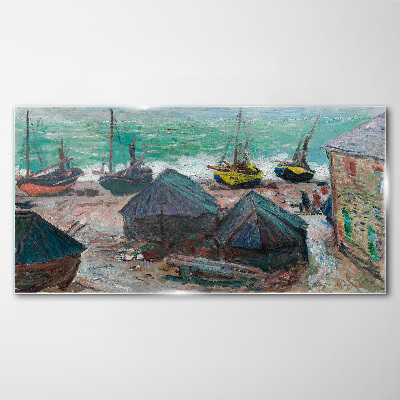 Tableau en verre Port maritime avec bateaux