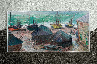 Tableau en verre Port maritime avec bateaux