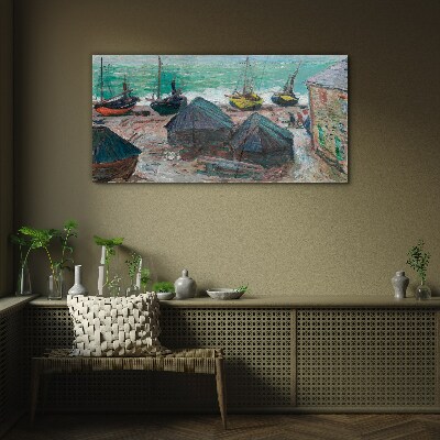 Tableau en verre Port maritime avec bateaux