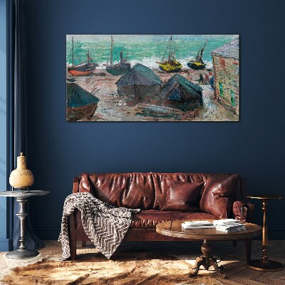 Tableau en verre Port maritime avec bateaux