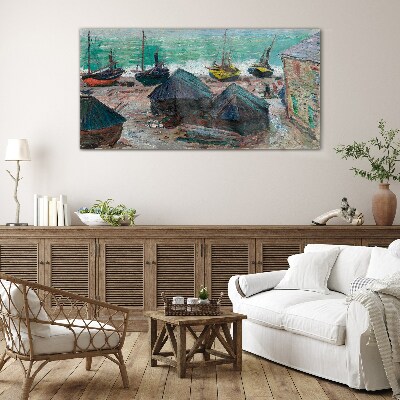 Tableau en verre Port maritime avec bateaux