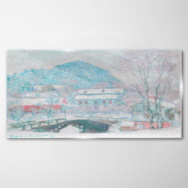 Tableau sur verre Paysage d'hiver