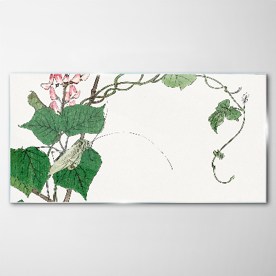 Tableau verre imprimé Fleurs et insectes en harmonie