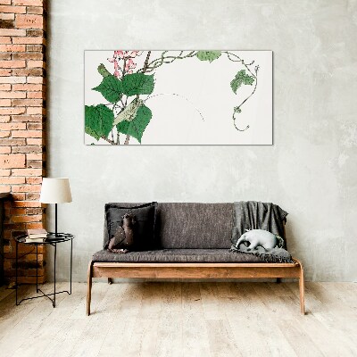 Tableau verre imprimé Fleurs et insectes en harmonie