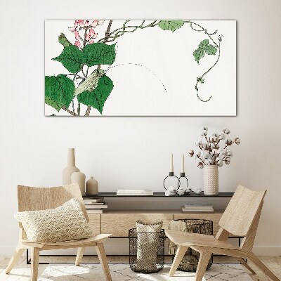 Tableau verre imprimé Fleurs et insectes en harmonie