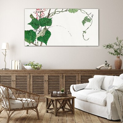 Tableau verre imprimé Fleurs et insectes en harmonie