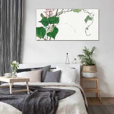 Tableau verre imprimé Fleurs et insectes en harmonie