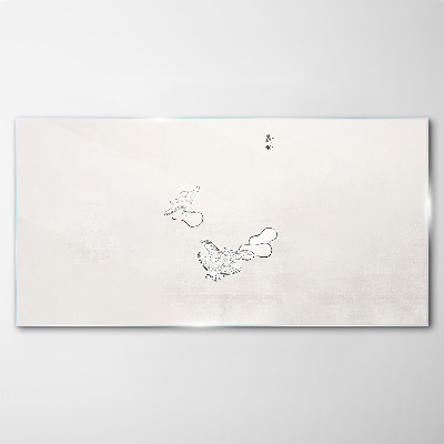 Tableau photo sur verre Oiseaux délicats en arrière-plan