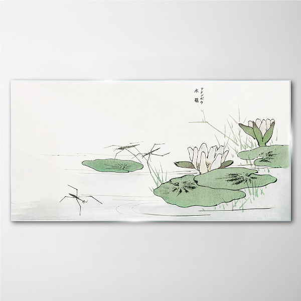 Tableau sur verre Nénuphars sur l'étang