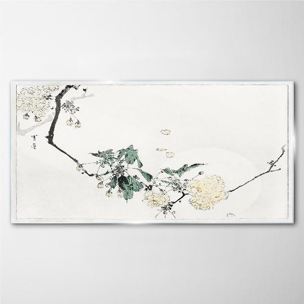 Tableau photo sur verre Un paysage floral aux nuances délicates