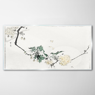 Tableau photo sur verre Un paysage floral aux nuances délicates