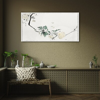 Tableau photo sur verre Un paysage floral aux nuances délicates