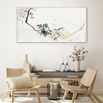 Tableau photo sur verre Un paysage floral aux nuances délicates