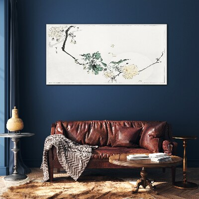 Tableau photo sur verre Un paysage floral aux nuances délicates