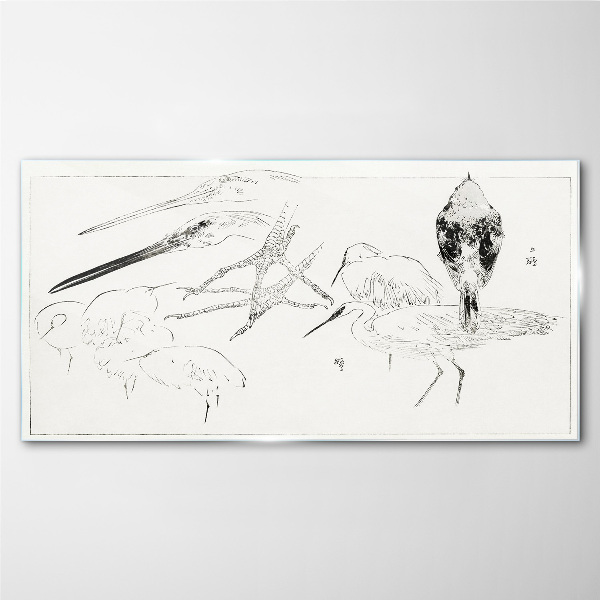 Tableau verre imprimé Oiseaux en mouvement