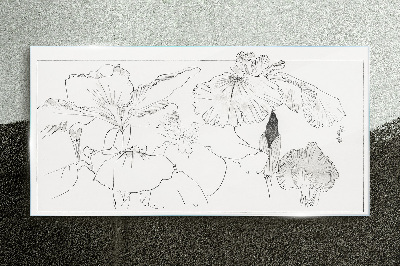 Tableau sur verre Compositions florales aux lignes délicates