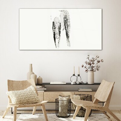 Tableau verre imprimé Deux oiseaux sur fond blanc